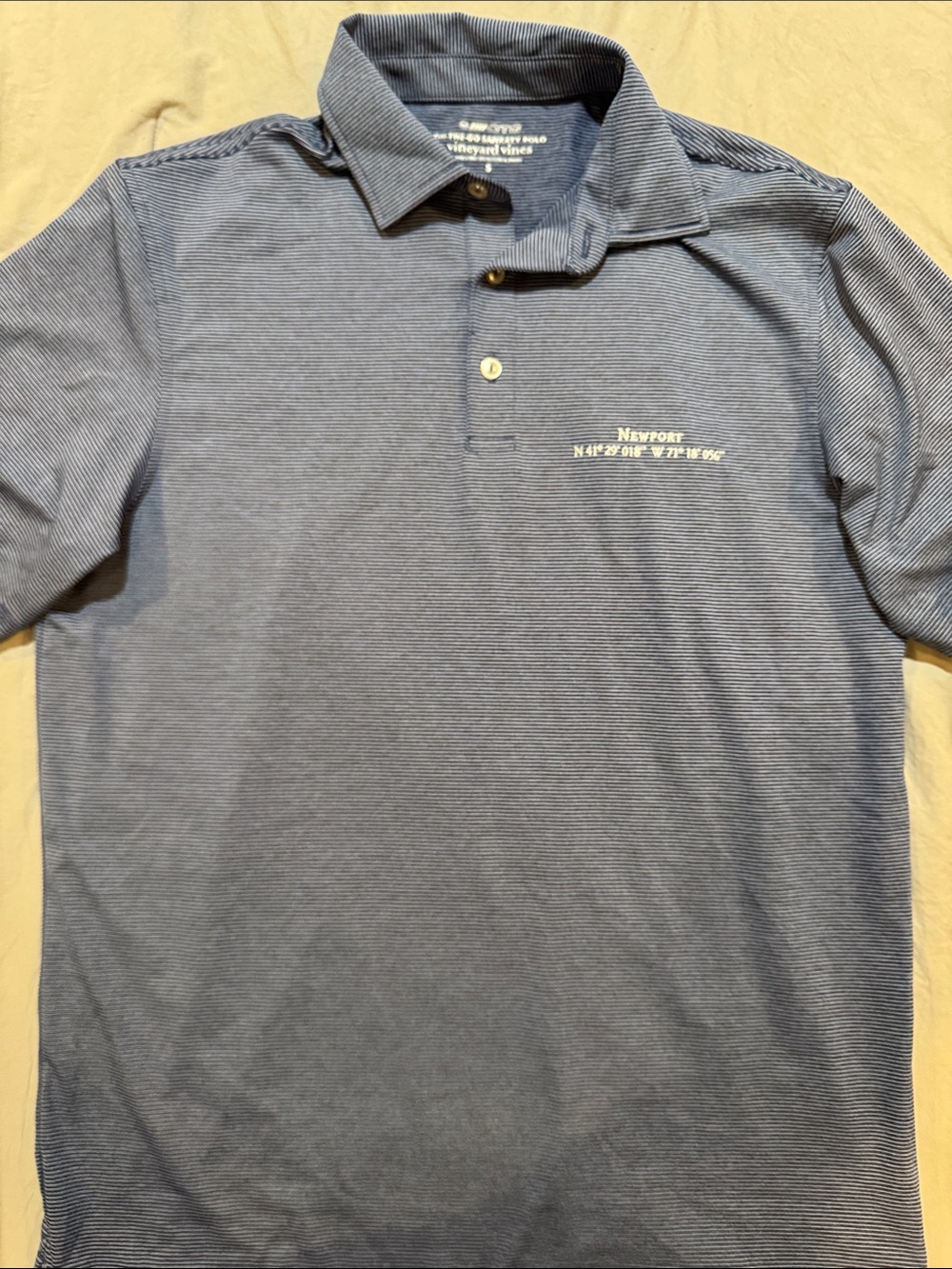 Vineyard Vines Newport Men's Navy Micro-Striped Polo size small